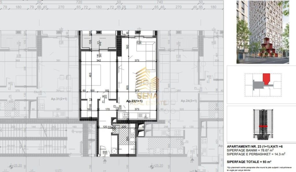 Vendesi Appartamento 1+1+Blk, Filigree Tower – Xhamllik, 214.000 Euro
