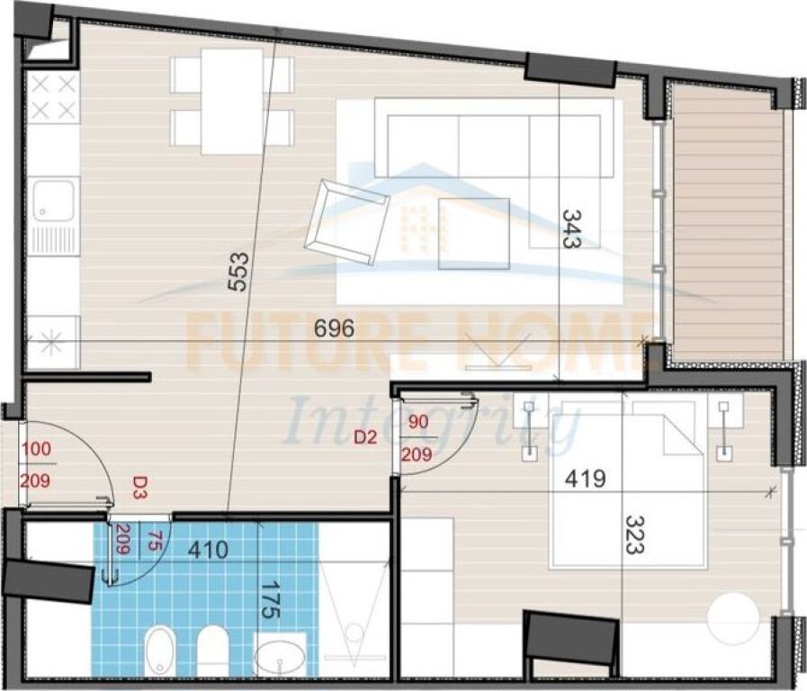 OCCASION - For sale, Apartment 1+1, Golden Gate Complex, Tirana.