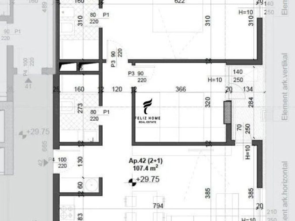 IN VENDITA APPARTAMENTO 2+1 CAMPO DI AVIAZIONE 160.000 EURO FH-67844