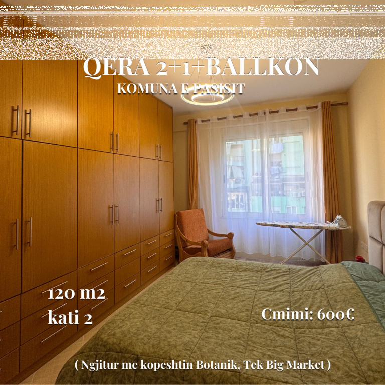 2+1+balcony for rent | 📍Komuna e parisit