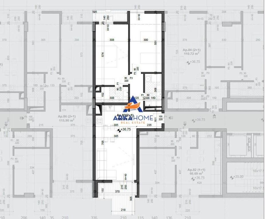 SHITET APARTAMENT 2+1+BALLKON "TEK MEIS RESIDENCE" 183,360 EURO