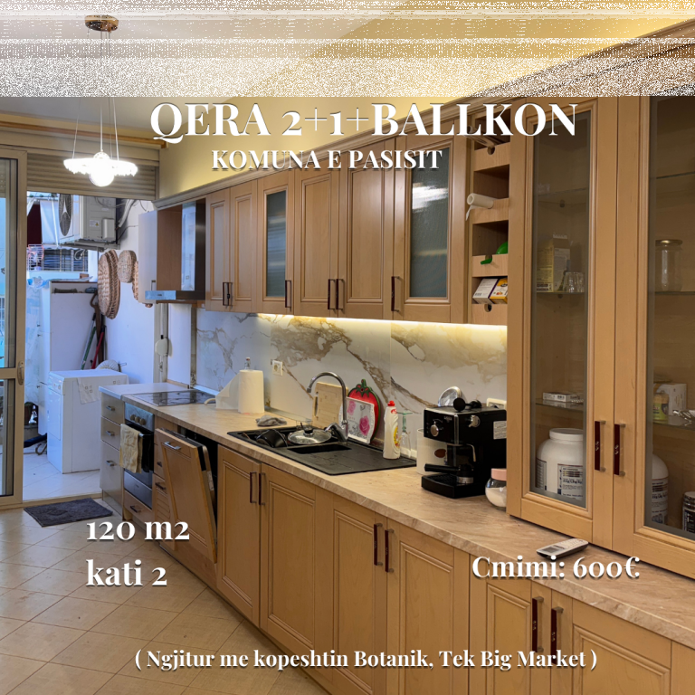 2+1+balcony for rent | 📍Komuna e parisit