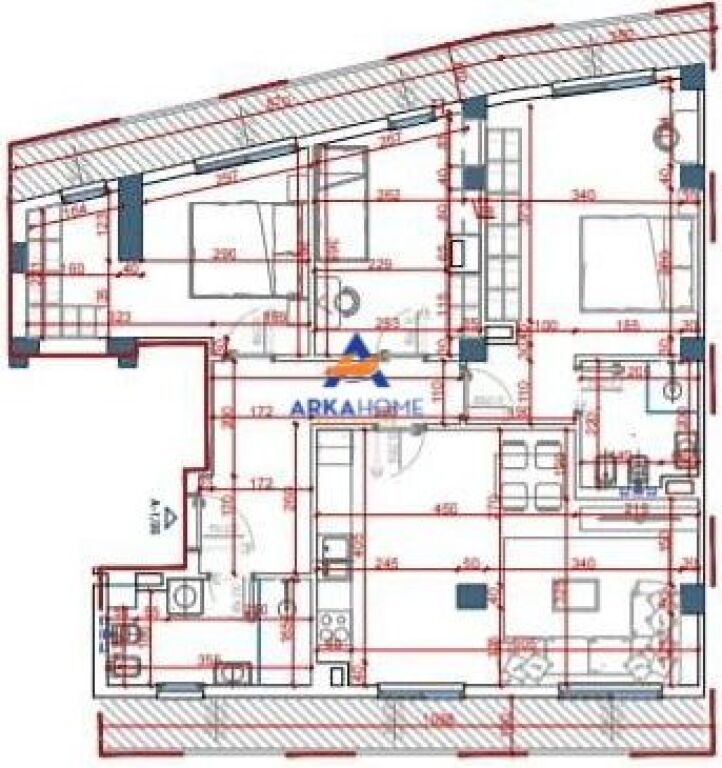 SHITET APARTAMENT 3+1+BALLKON "TEK BULEVARDI I TIRANES" 223.000 EURO