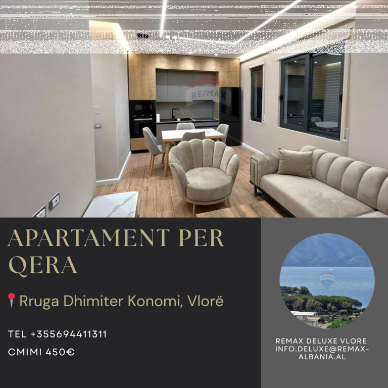 🏡 Apartment 1+1 for rent in Ujë të Ftohtë, Vlorë