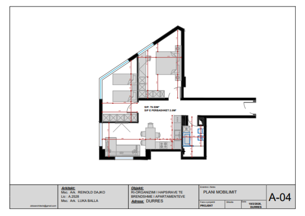 Appartamento 2+1 in vendita, 79,53 m² – Opportunità ideale a Durazzo!
