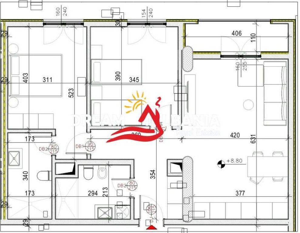 Shiten Apartamente 2+1 ne Porcelan prane Klanit ( ID 41212207 )