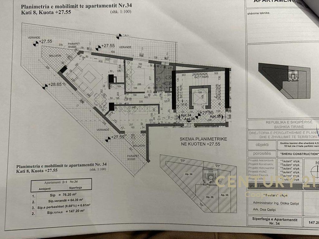 VENDIAMO APPARTAMENTO 2+1 CON VERANDA, DI FRONTE ALLA SCUOLA UNITA