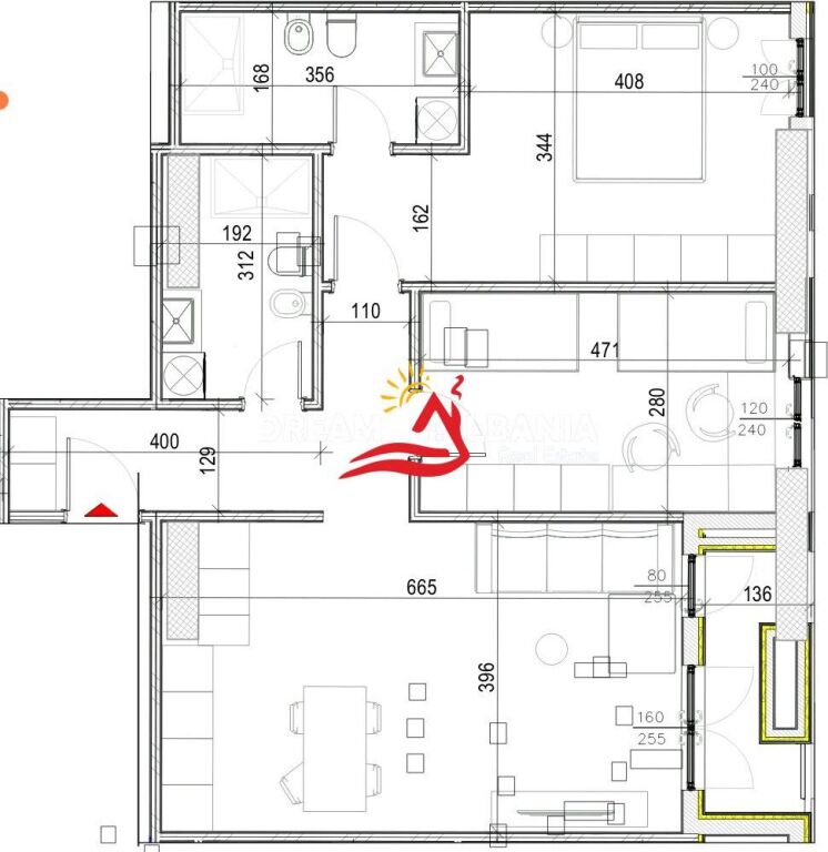 Shiten Apartamente 2+1 ne Porcelan prane Klanit ( ID 41212207 )