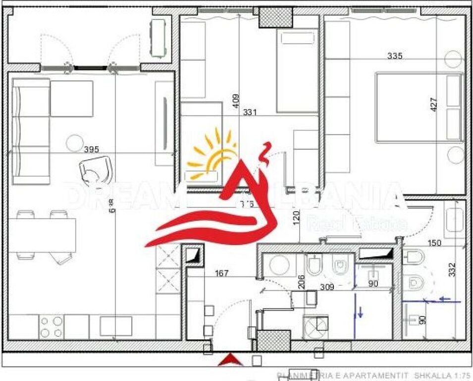 Shiten Apartamente 2+1 ne Porcelan prane Klanit ( ID 41212207 )