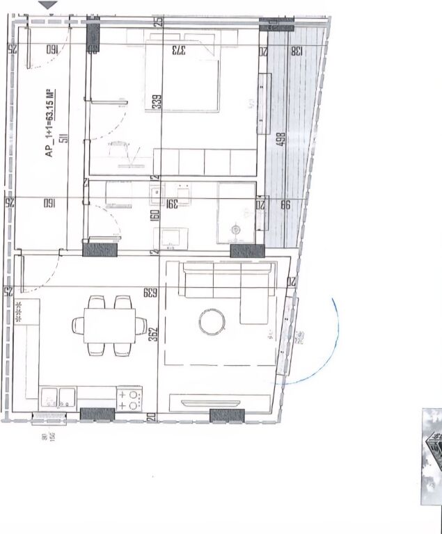 FOR SALE APARTMENT 1+1 IN KODER KAMEZ
