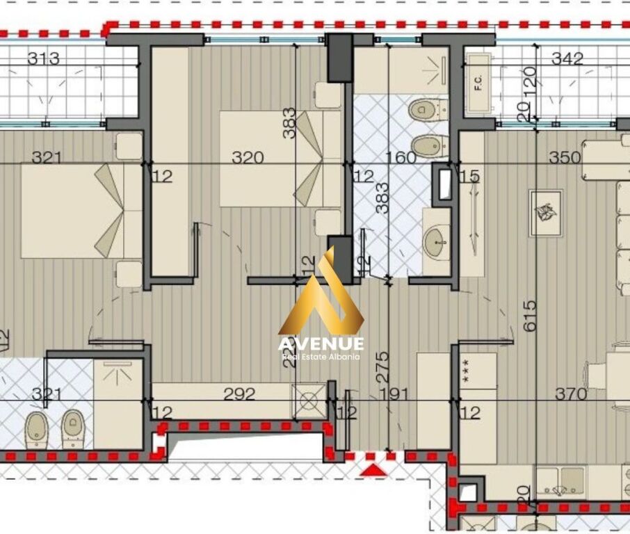 APARTMENT 2+1+2 TOILETS + 2 BALCONIES FOR SALE NEW BOULEVARD, RESIDENCE, TIRANA