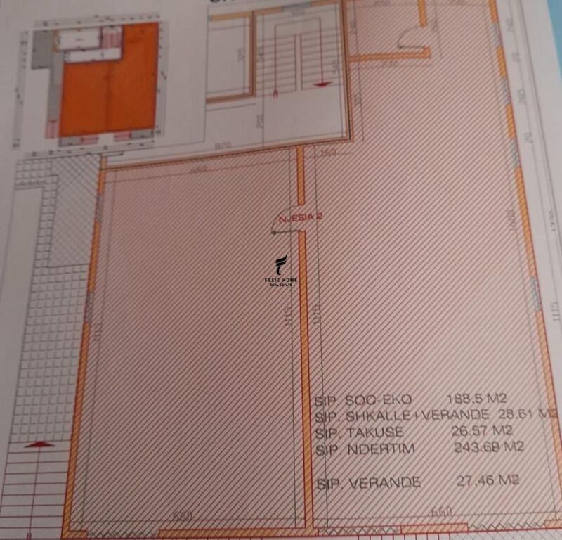 DYQAN ME QERA 243 M2 KODRA E DIELLIT 140.000 LEKE  FH-69013