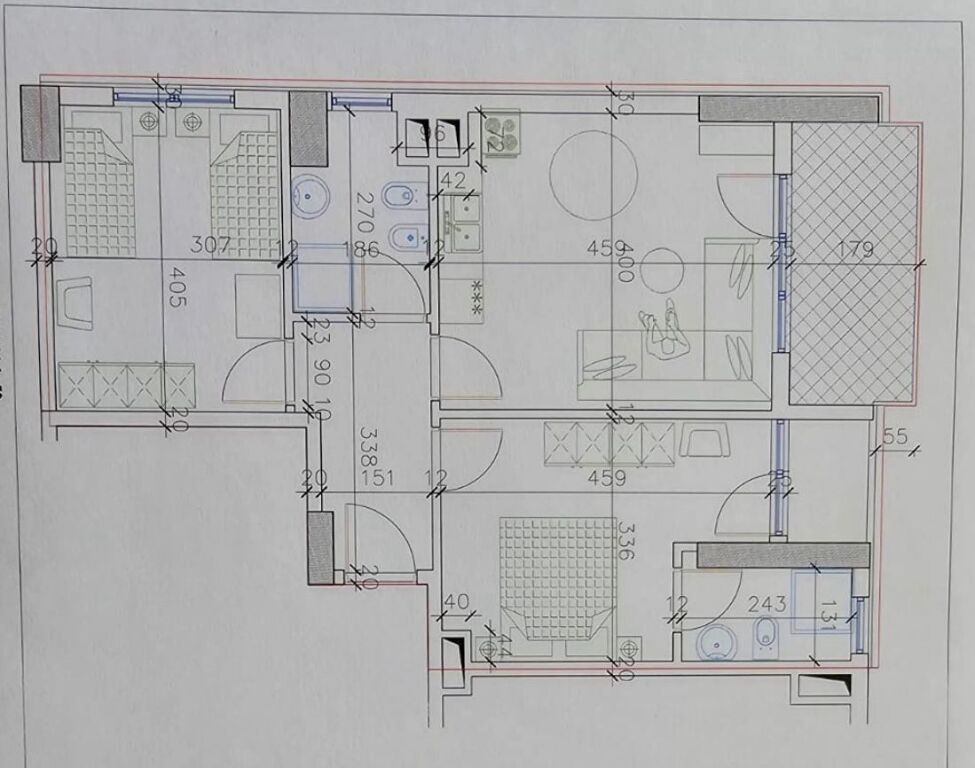 📣 FOR SALE Apartment 2+1 With 2 Bathrooms And Balcony 📍 "Durresit" Street ✨  🏢 New Building 🪜 2nd Floor (With Elevator) 📐 Total Area 99.28 m2  💶 Price 230,000 Euro