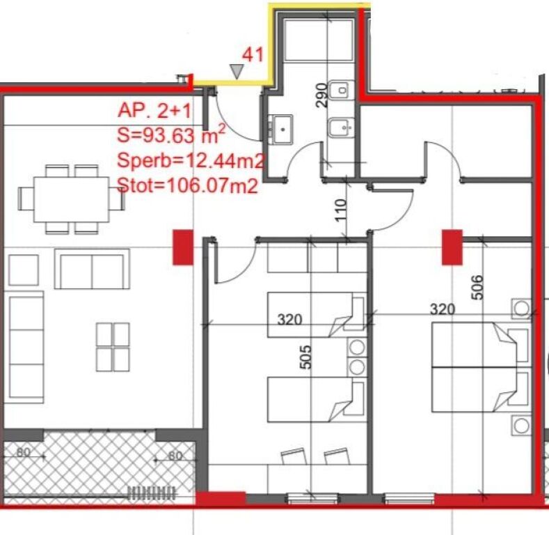 2+1 apartment for sale in Ali Dem
