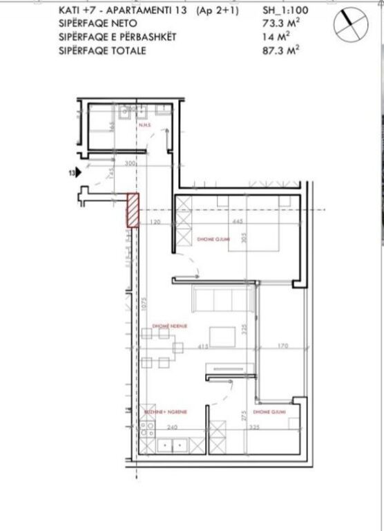 APARTAMENT 2+1 NE SHITJE NE ASTIR