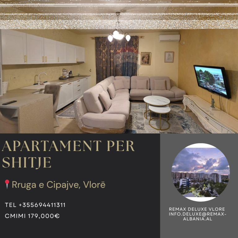 🏡 Apartment 2+1+2 for Sale – Behind Hotel Martini, Vlorë