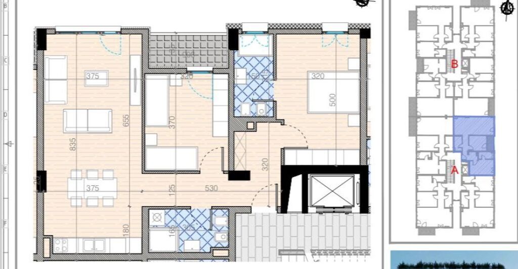 🏢 Shitet Apartament 2+1  Trio Towers, Don Bosko