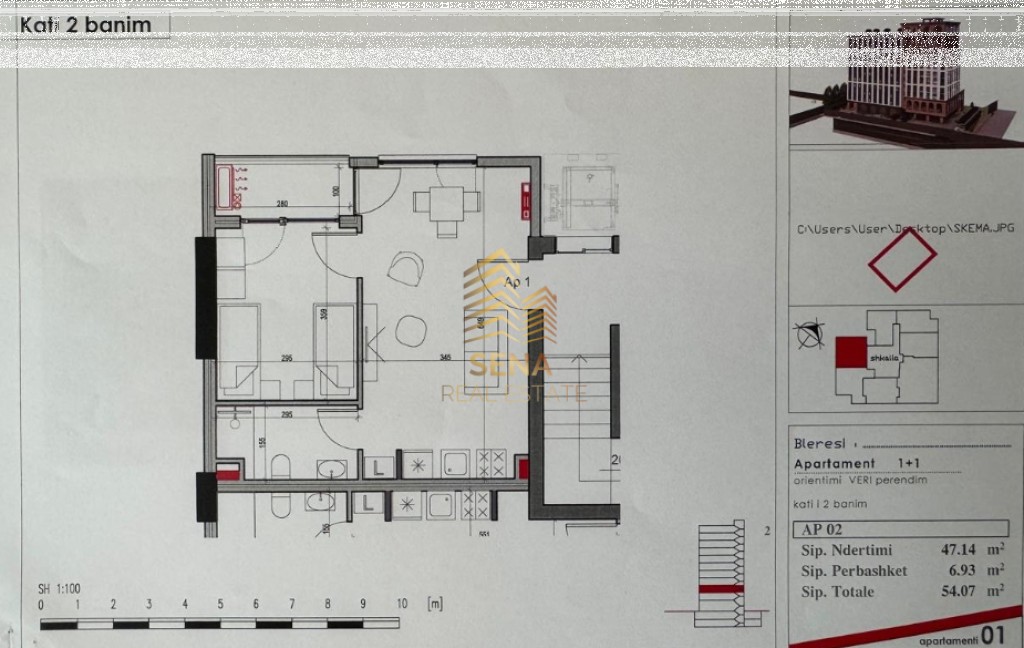 In vendita, Appartamento 1+1+balcone, Residenza Henke– Yzberisht, 120.000 Euro