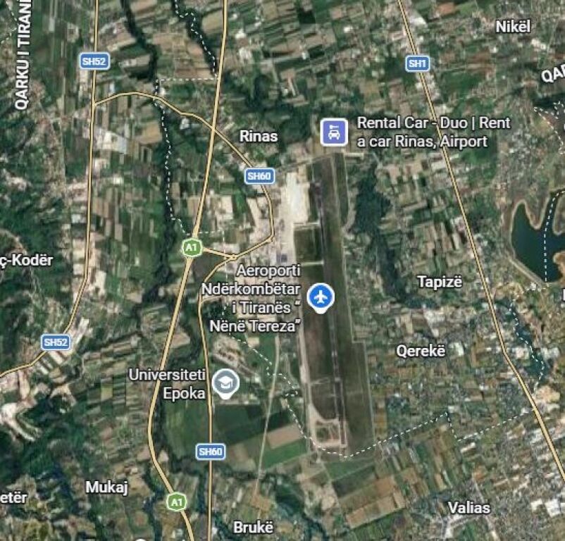 Terreno fronte strada in vendita vicino all'Aeroporto Rinas Tirana (ID 4191013)