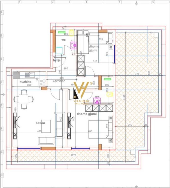 VENDESI APPARTAMENTO 2+1+2+VERANDA A SARANDA 240.000 EURO