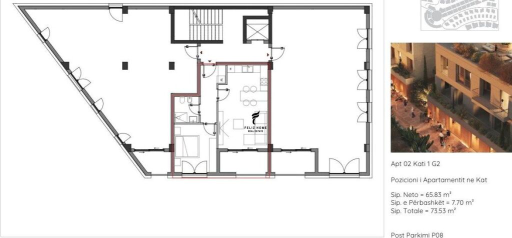FOR SALE APARTMENT 1+1 PALASE 198,500 EURO  FH-69730