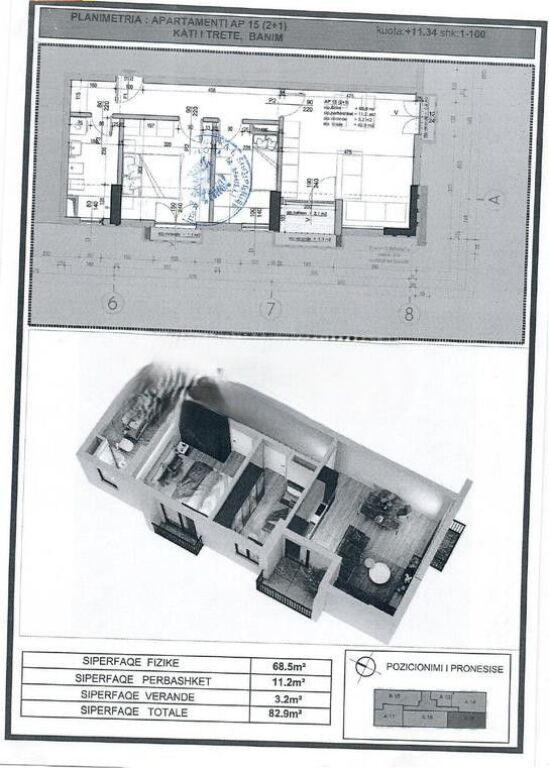 Appartamento 2+1 in vendita – Residenza moderna a Institut, Kamëz 77.235 €