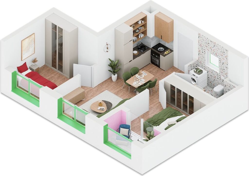 Apartment 2+1 for sale Nokia residence, Ali Demi!
