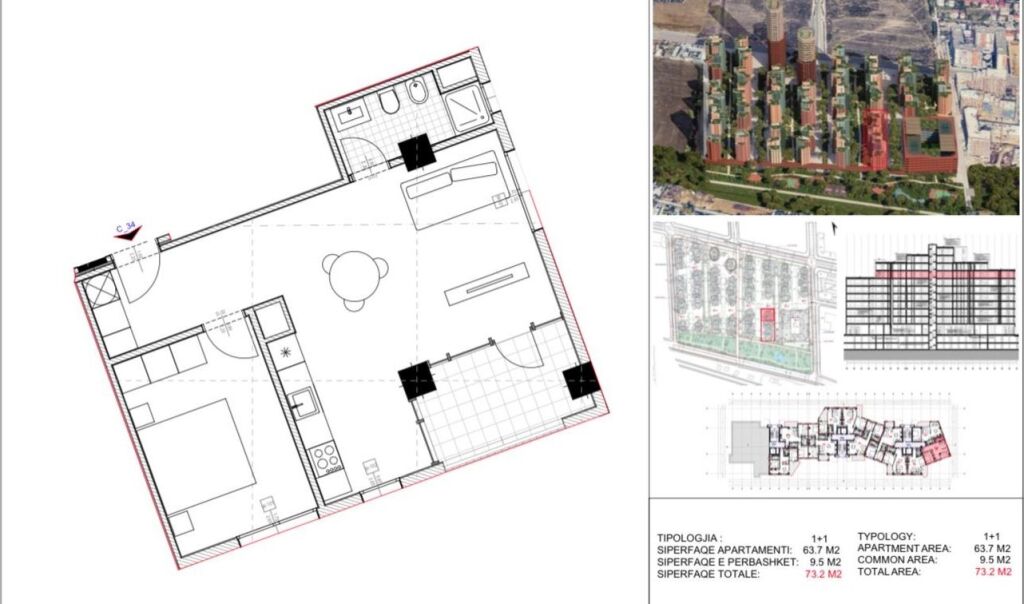 Vendita | Appartamento 1 + 1 | River Park Residence | 84000 €