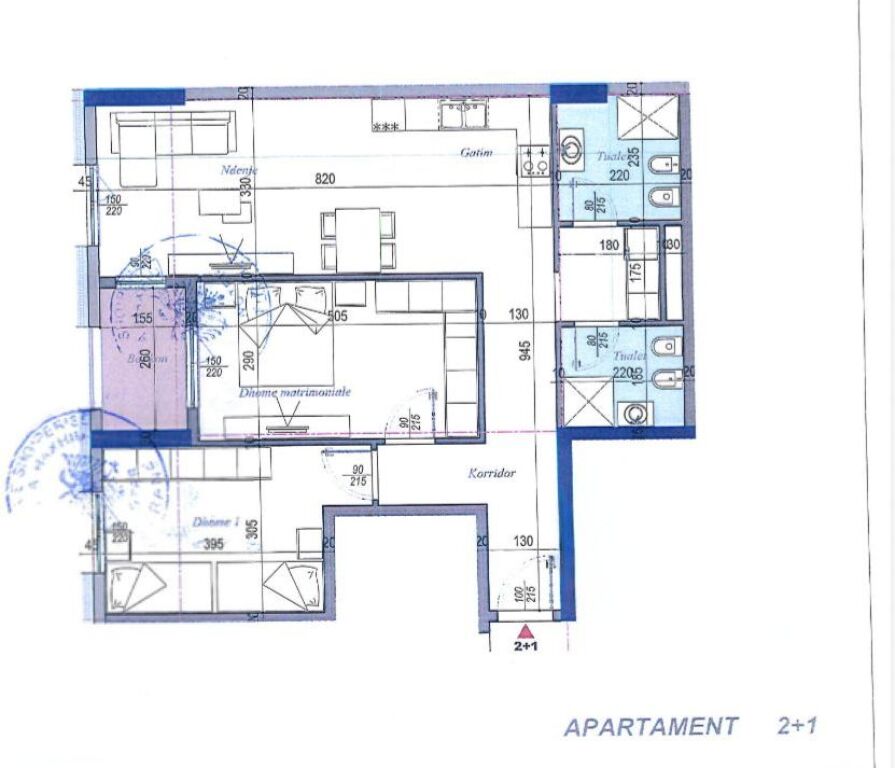 Appartamento 2+1+2+Balcone in Vendita a Tirana Ingresso 3