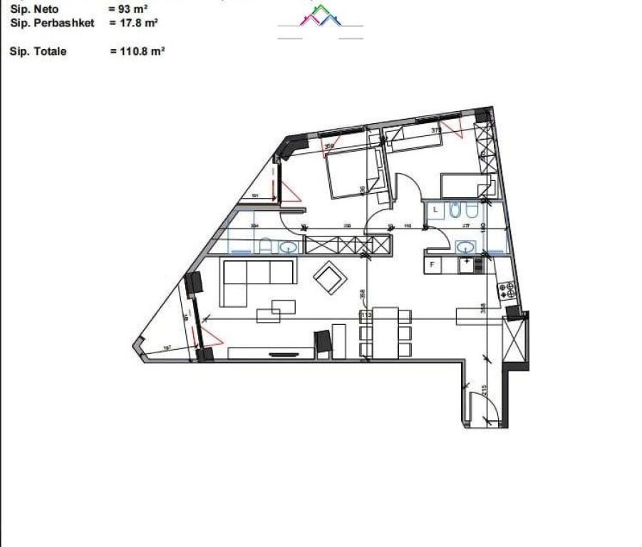 Apartment For Sale 2+1 Near The Ballet School (ID B120837) Tirana