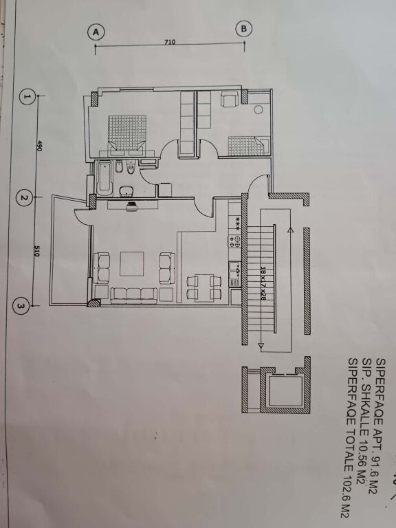 Shitet Apartament 102.5 m² - Zona Pallati me Shigjeta
