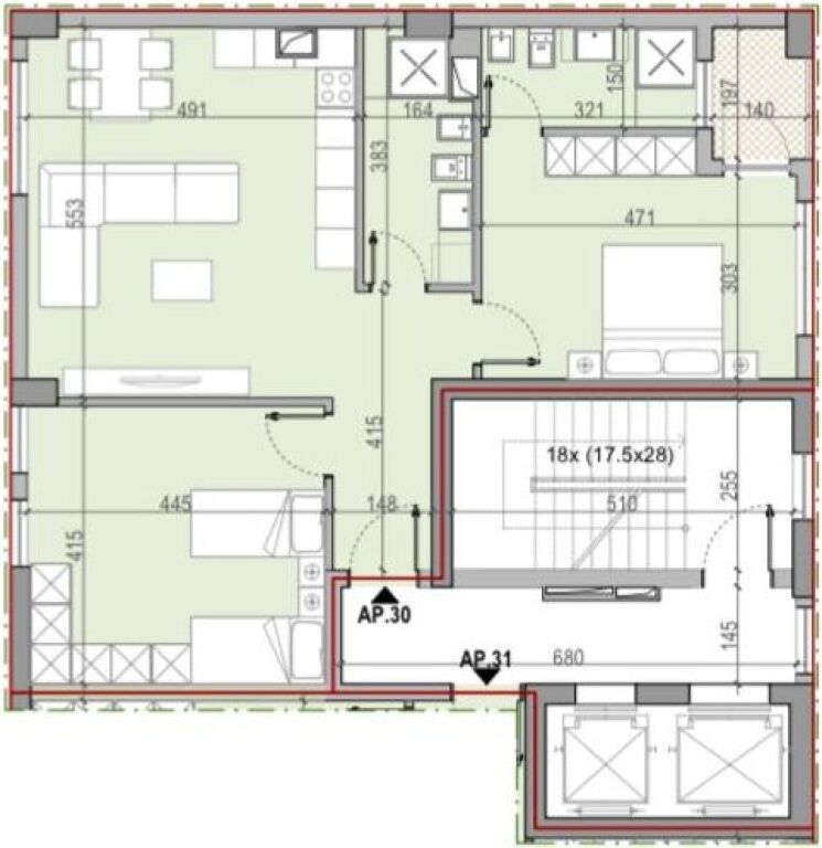 FOR SALE APARTMENT 2+1 FORMER AVIATION FIELD 219,000 EURO FH-70043