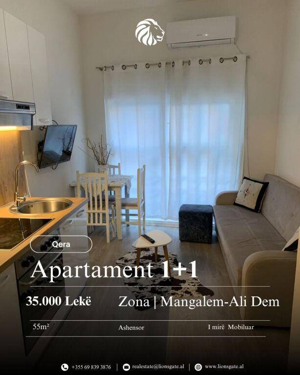 AFFITTASI APPARTAMENTO 1+1 – Ali Demi, Mangalem 🏡
