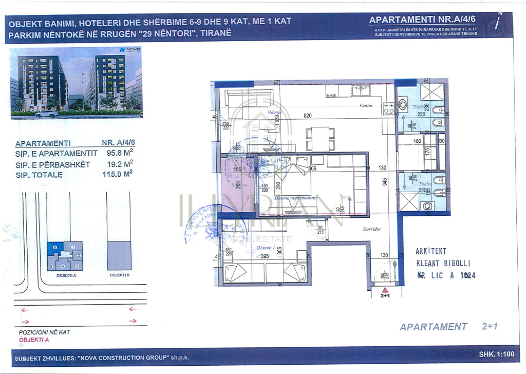 Apartament Luksoz 2+1 në shitje – Tirana Entry