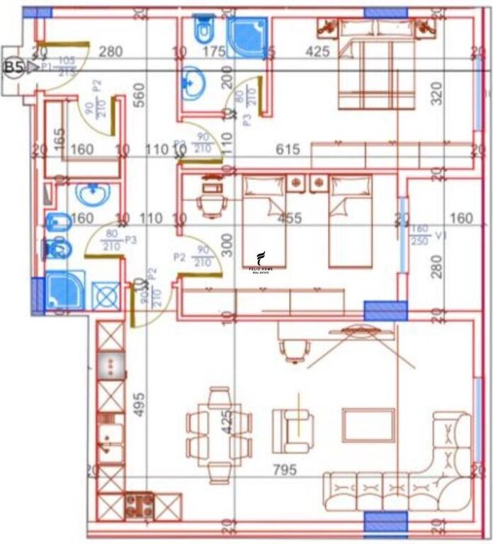 FOR SALE APARTMENT 2+1+2 KAMEZ 102,100 EURO FH-69896