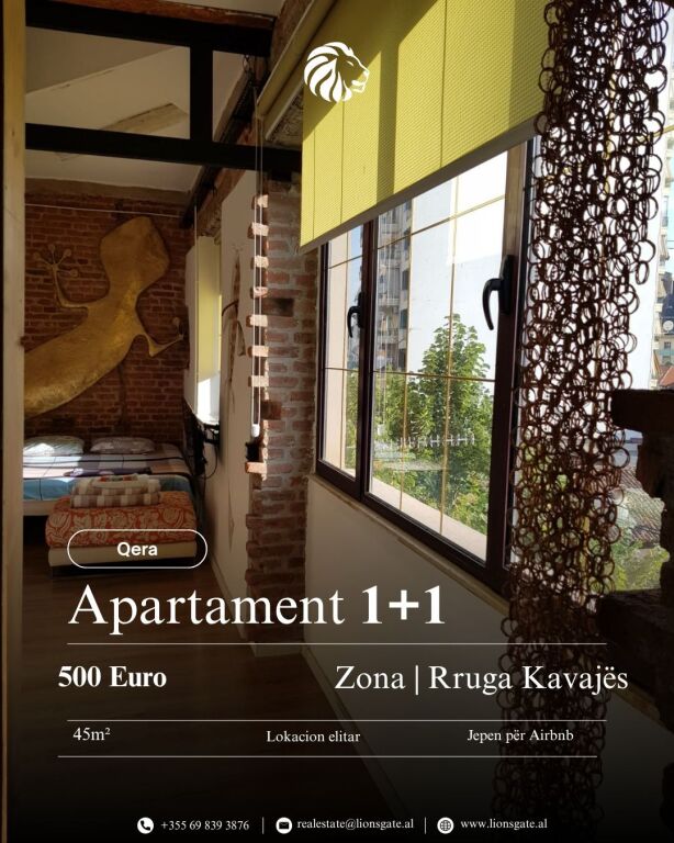 FOR RENT APARTMENT 1+1 – Kavaja Street (For Airbnb)