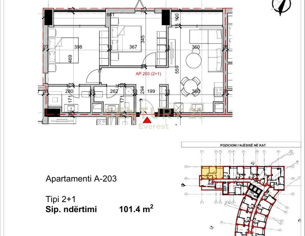 Vendesi appartamento 2+1+2 in una residenza moderna