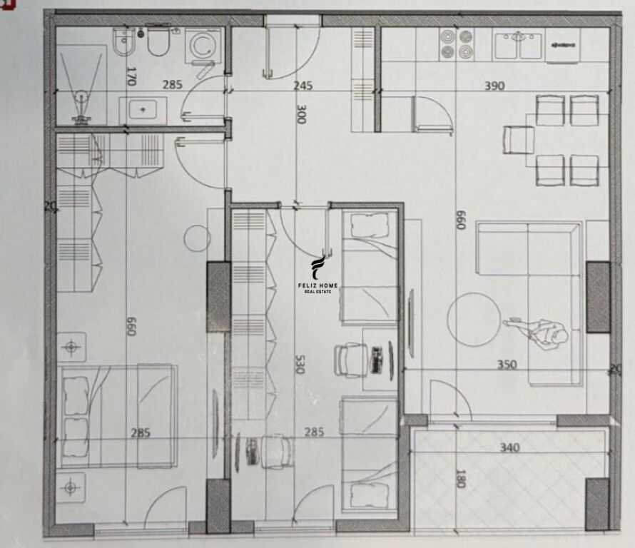 FOR SALE APARTMENT 2+1 KAMEZ 8,300,000 LEKE FH-70437