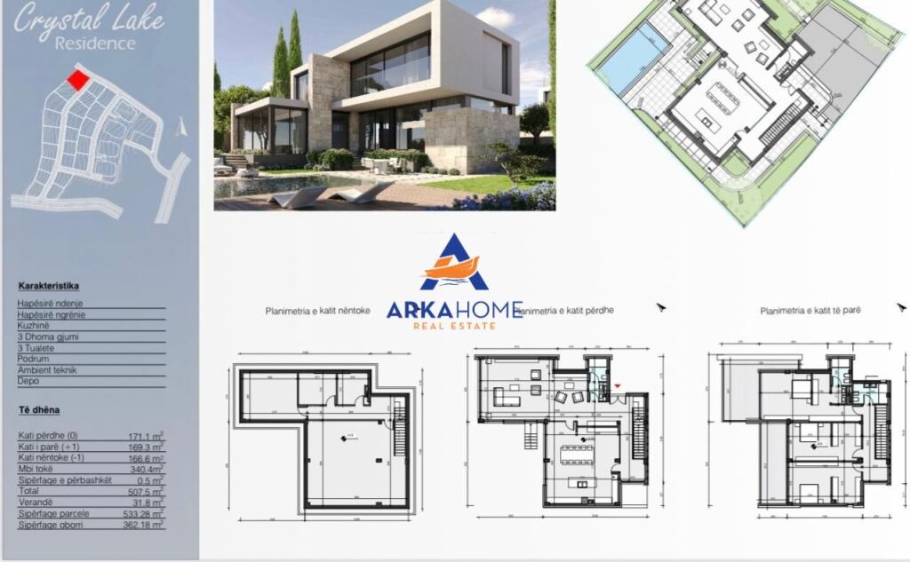 LUXURY VILLA FOR SALE 507M2 "CRYSTAL LAKE RESIDENCE, FARKA LAKE" 1,502,428 EURO