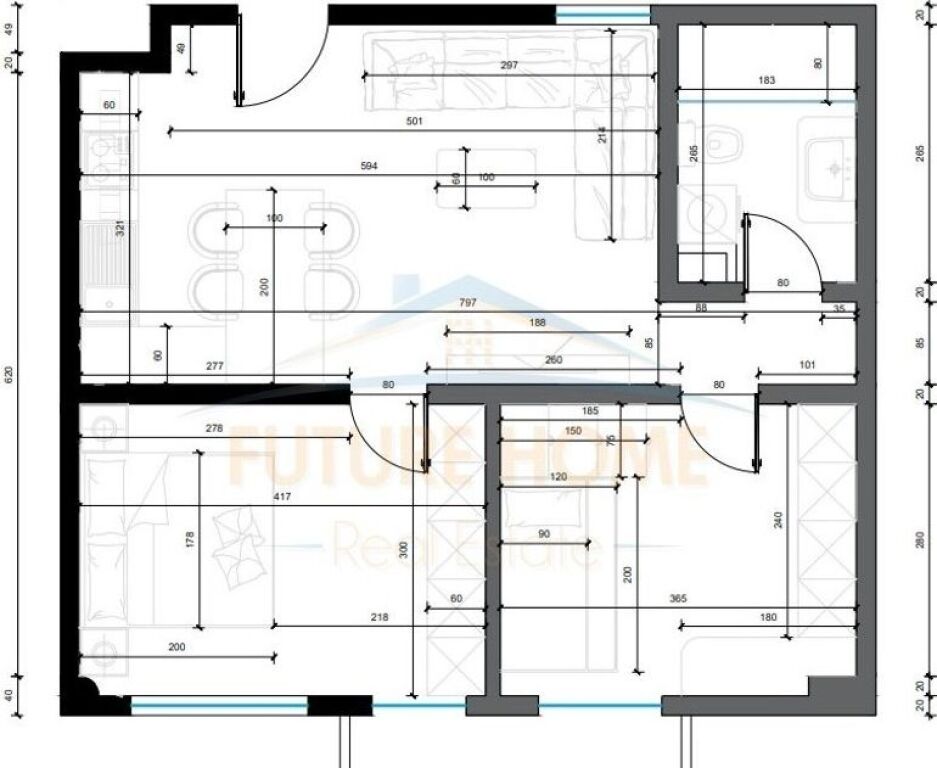 In vendita, Appartamento 2+1, Via Irfan Tomini, Tirana