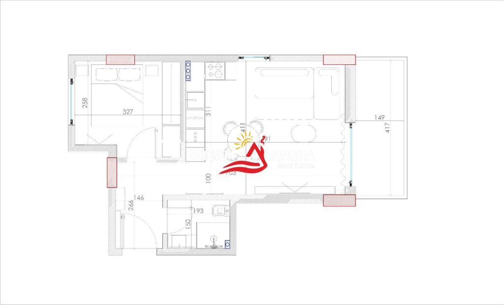 Appartamento 1+1 in vendita a Sarande (ID 41111554)