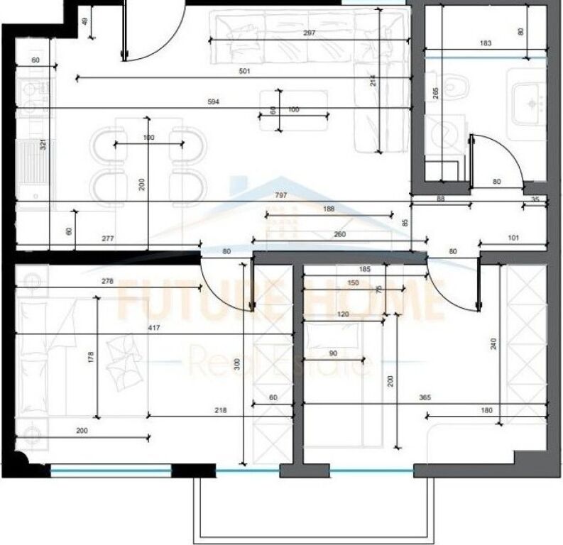 In vendita, Appartamento 2+1, Via Irfan Tomini, Tirana