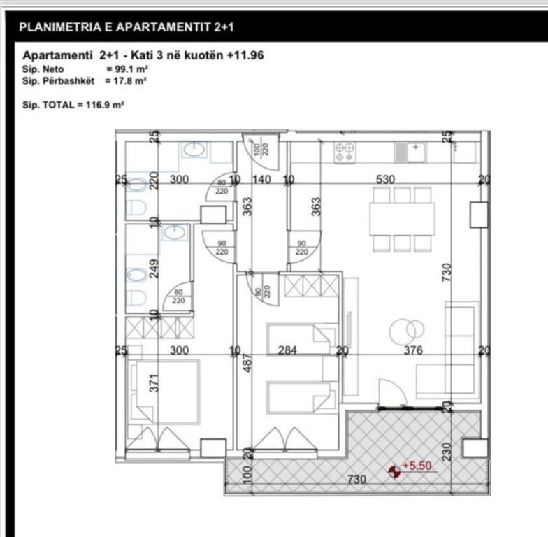 Apartment 2+1 for sale Aura Complex !
