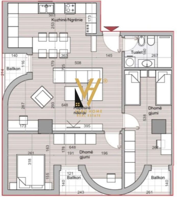 FOR SALE APARTMENT 2+1+3BLK AT HORA VERTICALE 294,000 EURO