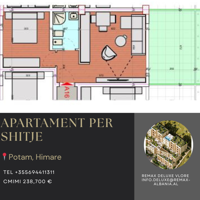 🏡 Appartamento in vendita a Golden Stone Residence – Potam, Himarë