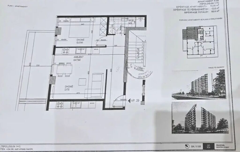 OCCASIONE, Appartamento di Clearing VENDESI APPARTAMENTO 1+1 - EX-CAMPO DELL'AVIAZIONE, TIRANA