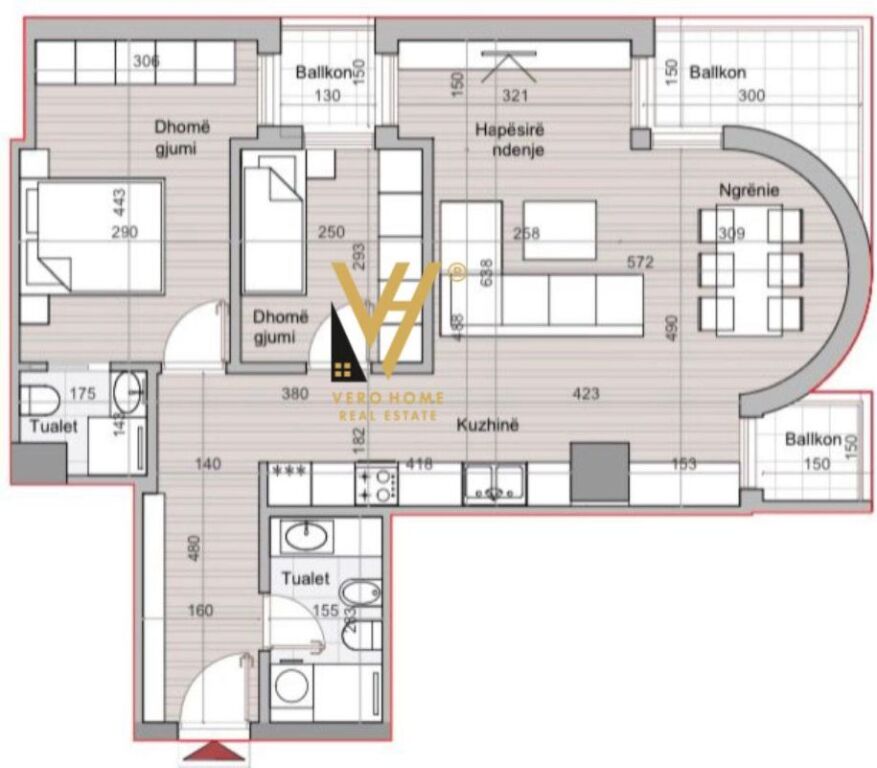 FOR SALE APARTMENT 2+1+2+3BLK AT HORA VERTICALE 266,000 EURO