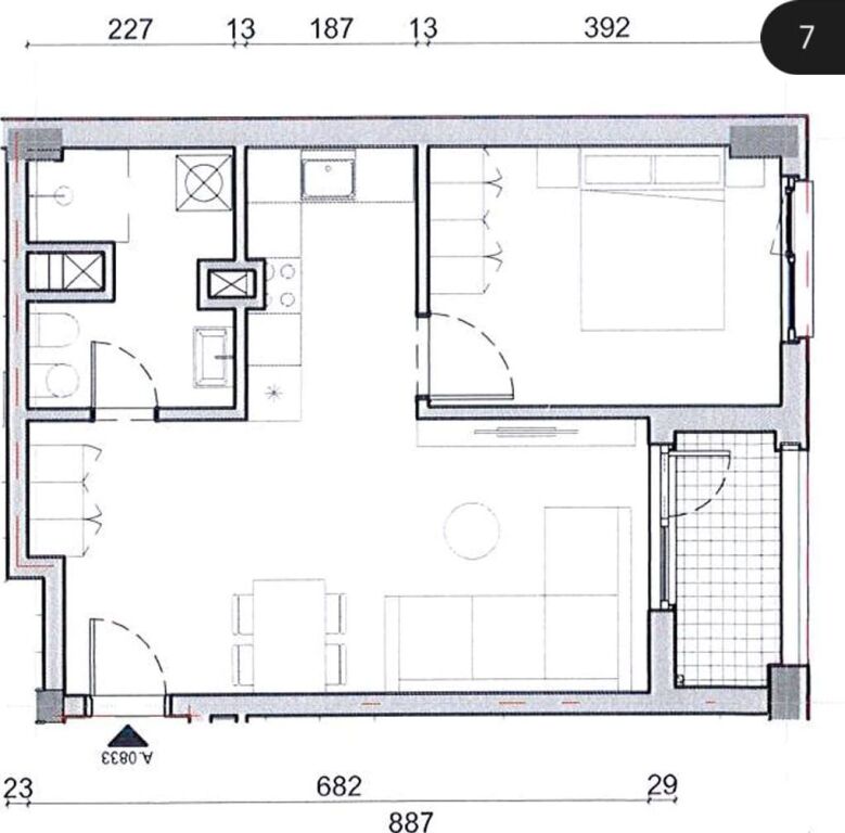 Apartament 1+1 për shitje tek rezidenca OXA Fresku,Tiranë