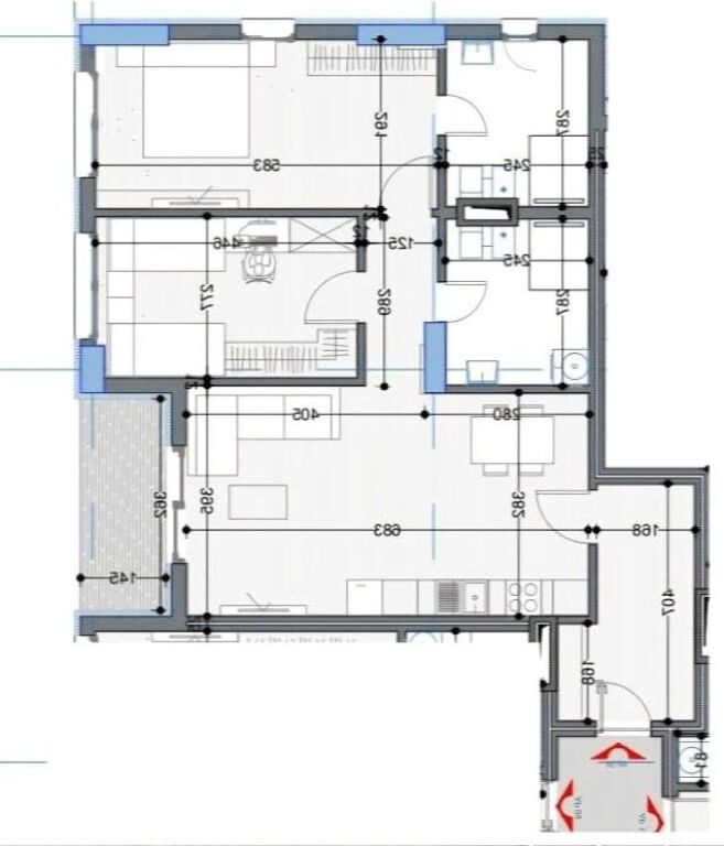🏢Apartment 2+1+2 +balcony for sale – Belfiore Residence 2, Paskuqan!