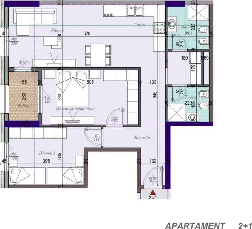 ✨Vendesi Appartamento 2+1+2 📍Ish Dogana, Tirana Entry 3